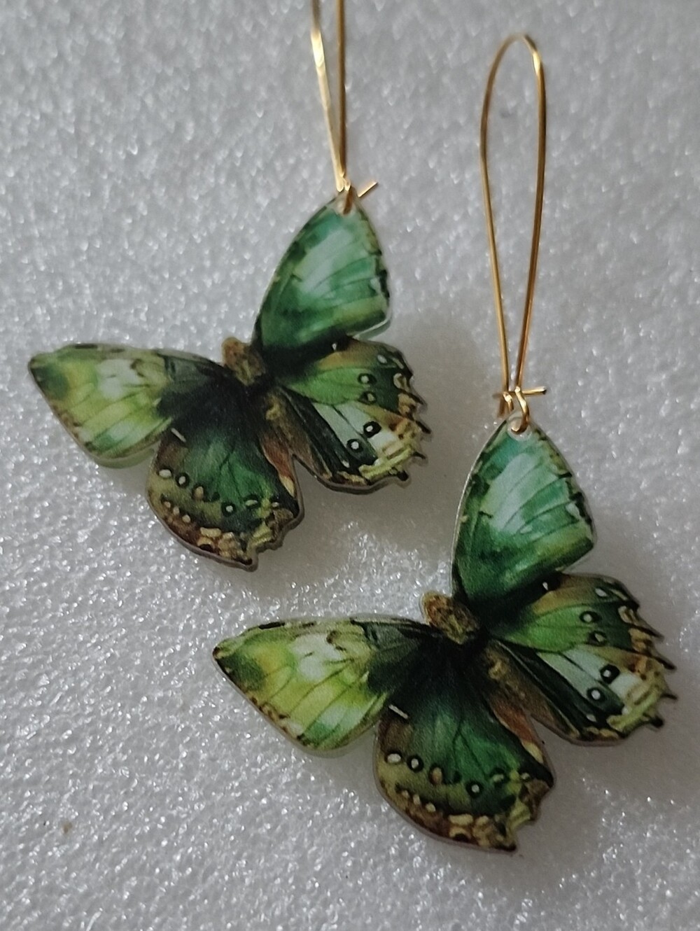 Green Butterfly Dangle Earrings - Women Jewelry